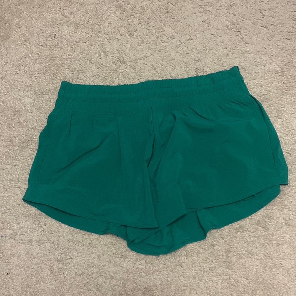 aerie dark green shorts NWT